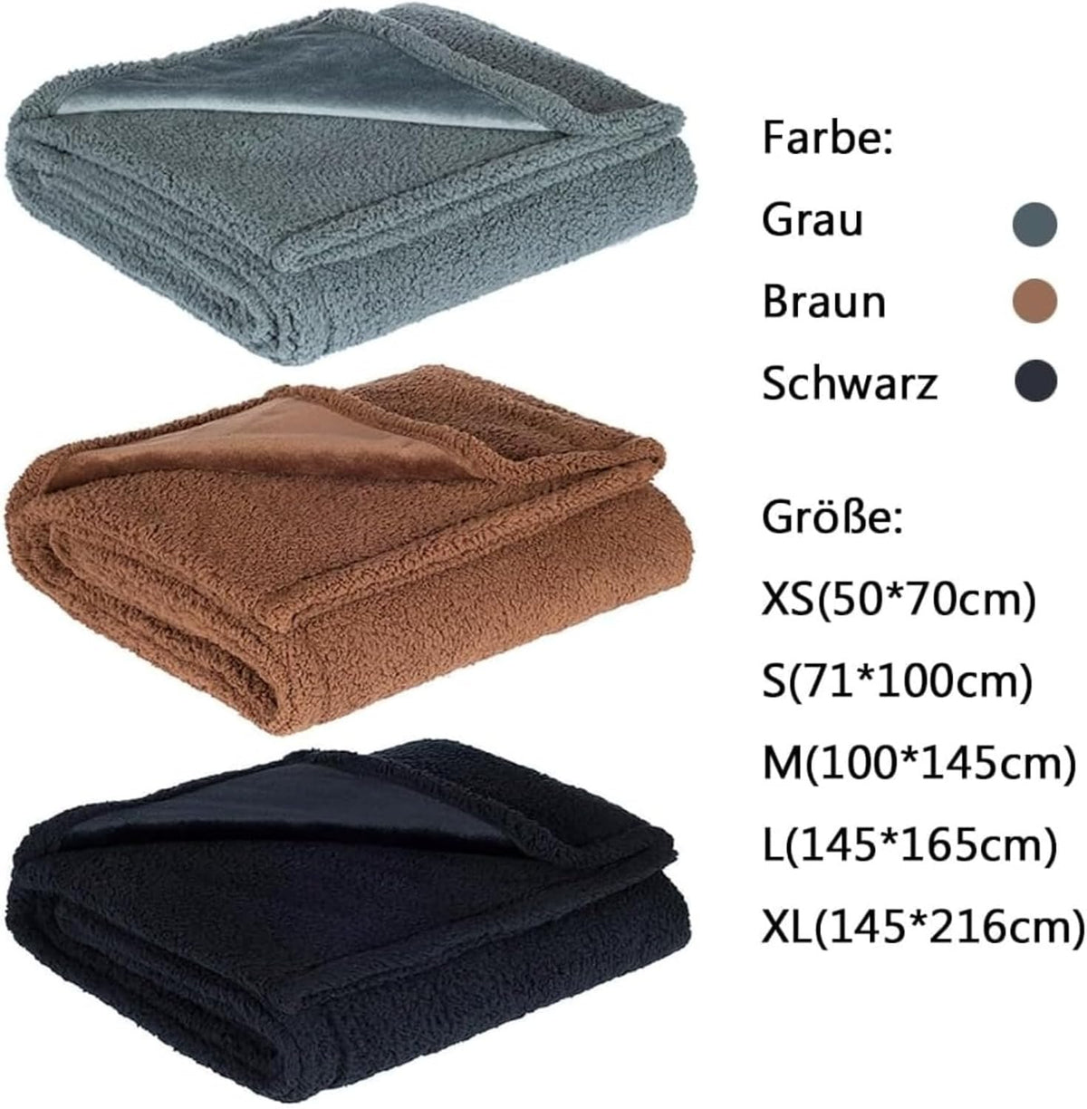 The Waterproof Blanket, Snuggle Blanket for Sofa Bed Couch, Waterproof Pet Blanket for Dog and Cat, 100% Leak Proof Waterproof Fully Pee Proof Brown Brown L:145*165CM