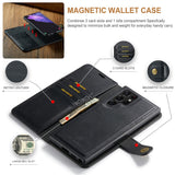 DG.MING 2-in-1 Magnetic Wallet Samsung Galaxy S22 Ultra Black_max - Front View