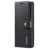 DG.MING 2-in-1 Magnetic Wallet Samsung Galaxy S22 Ultra Black_max - Rear View