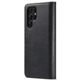 DG.MING 2-in-1 Magnetic Wallet Samsung Galaxy S22 Ultra Black_max - Close-Up Angle