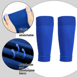 Football Socks Sleeves Football Shin Guards Sleeves, Shin Guards Grip Socks Leg Sock Sleeve for Unisex Children, Youth - Top-Down View