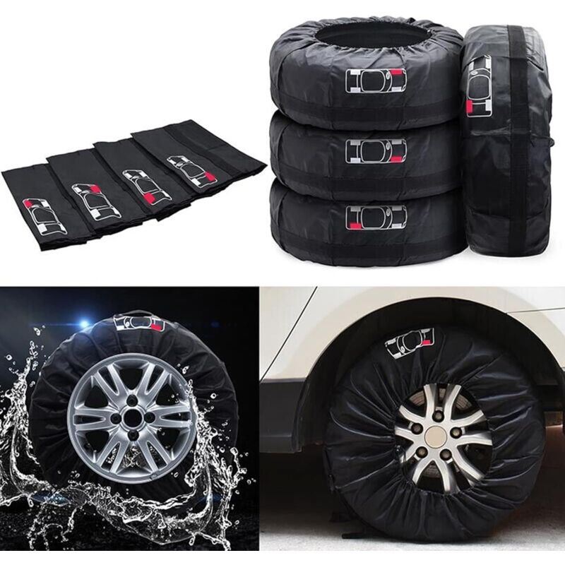 pcs Car Tire Covers 19-23\" Waterproof Dustproof Car Wheel Protector (Diameter 80cm)