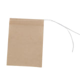 500-Pack Tea Filter Bags, Disposable Paper Tea Bag with Drawstring for Loose Tea, Coffee (Natural Brown) - Top-Down View