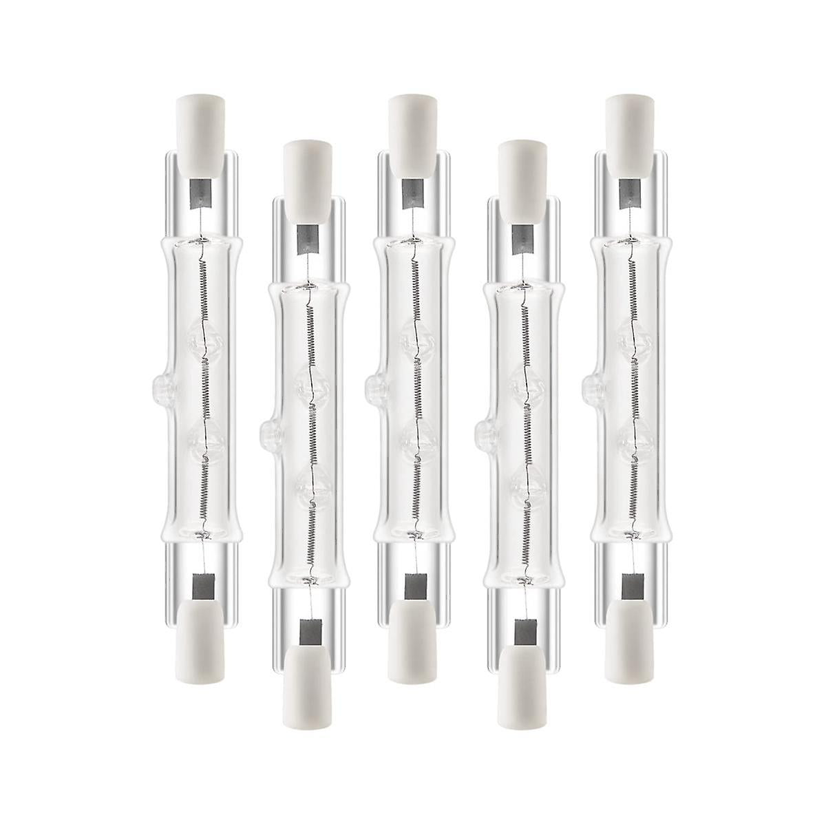 5-pack R7s 118mm 400W 230V, R7s Halogen Linear Light Source, Dimmable Halogen Lamp for Construction Works_MGF 400W