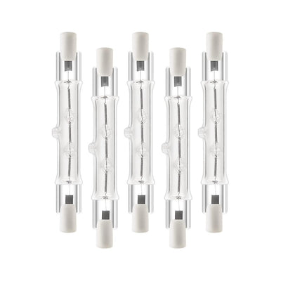 5-pack R7s 118mm 400W 230V, R7s Halogen Linear Light Source, Dimmable Halogen Lamp for Construction Works_MGF 400W