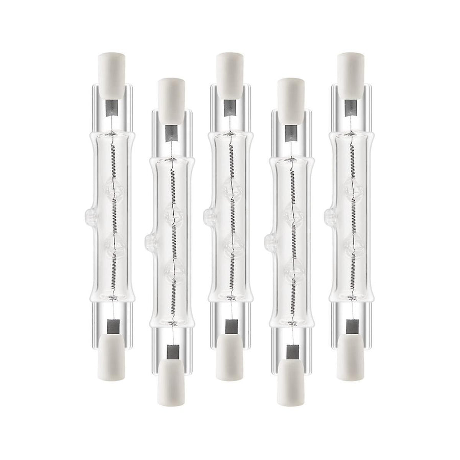 5-pack R7s 118mm 400W 230V, R7s Halogen Linear Light Source, Dimmable Halogen Lamp for Construction Works_MGF