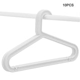 10-pack Standard PP Hanger Lightweight Shirt Hanger For Everyday Use White - Top-Down View