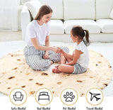 Burrito Blanket, Double Sided, Giant Flour Tortilla Blanket - Side View