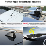 Universal Shark Fin Car Antenna - FM/AM Radio Antenna for Car SUV Truck Van (Black) - Front View