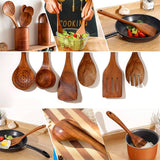 Kitchen Utensil Set - Wooden Utensils - Front View
