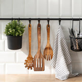 Kitchen Utensil Set - Wooden Utensils - Side View