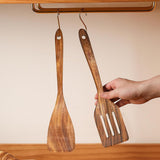 Kitchen Utensil Set - Wooden Utensils - Top-Down View
