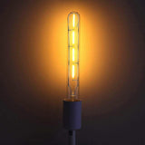 5-pack T225 Long Tube Bulbs, LED Edison Filament, 4W E27 Socket Warm White, Yellow Glass for Decorative Light Bulb, AC 220-240V—yux