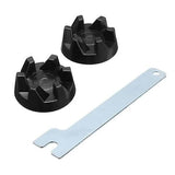Blender Rubber Replacement Parts Clutch Gear Coupling AP2930430 for KitchenAid Black, Silver - Top-Down View