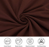Set of 4 or 6 Chair Covers, Stretchy, Removable, Washable Chair Covers, Decorative Protectors for Hotel, Cafe -tfrf coffee 6pcs - Top-Down View