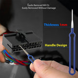 36 Piece Terminal Removal Tool Kit, Pin Extractor, Terminal Stripping Kit, Electrical Cable Connector - 45-Degree Angle