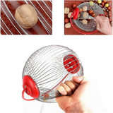 Nut Picker - Side opening for emptying walnuts, rolling picker for pine cones, picker, collector, ball picker for walnuts, pecans S - Side View