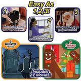 Christmas and Halloween Hologram Projector Window Projector LED - Top-Down View