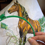 14 Count White Aida Fabric - High Quality Cotton Embroidery Fabric for Frames - Side View