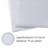 14 Count White Aida Fabric - High Quality Cotton Embroidery Fabric for Frames - Top-Down View