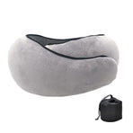 Travel Neck Pillow U-Shaped Memory Cotton Neck Pillows Massage Neck Pillow Sleeping Airplane Pillow Cervical Health Care Pillow grey