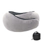 Travel Neck Pillow U-Shaped Memory Cotton Neck Pillows Massage Neck Pillow Sleeping Airplane Pillow Cervical Health Care Pillow grey