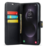 DG.MING 2-in-1 Magnetic Wallet Samsung Galaxy S25 Edge Black_max - Front View