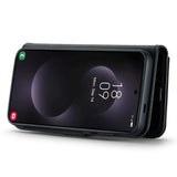 DG.MING 2-in-1 Magnetic Wallet Samsung Galaxy S25 Edge Black_max - Side View