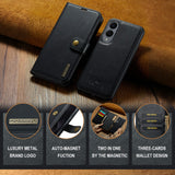 DG.MING 2-in-1 Magnetic Wallet Samsung Galaxy S25 Edge Black_max - Rear View