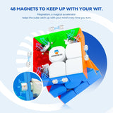 Monster Go 356 EDU Magnetic Speed Cube 3x3 Stickerless Magic Cube, Professional Magnetic Cube with 48 Magnets, Puzzle Suitable for Both Adults and Children - Side View
