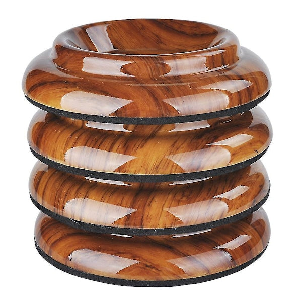 pcs Piano Wheel Cups for Upright Piano, Rosewood Color Piano Wheel Piano Leg Protectors with Anti-Slip