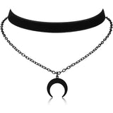 |NN| Gothic Choker, Choker Necklace for Women, Black Velvet Choker, Layered Necklace, Goth Jewelry for Women