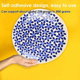 50-Pack 1\" Invisible Adhesive Hangers, Self-Adhesive Vertical Wall Plaque Hangers, Wall Plaques for Plates, Pictures, Decorative Art (White)
