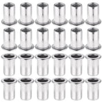 60pcs 304 Stainless Steel Rivet Nut M8 Flat Head Blind Nut Threaded Rivet Nut Rivet Nut for Threaded Insert Plys
