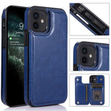 iPhone 12 - Practical and stylish case with card holder Rose gold - 45-Degree Angle