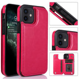 iPhone 12 - Practical and stylish case with card holder Rose gold