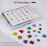 Car Fuse Auto Mini Fuses Assorted Kit 2A 3A 5A 7.5A 10A 15A 20A 25A 30A 35A 40A with Clip Storage Box 242 pcs, by DEBUNS - Front View