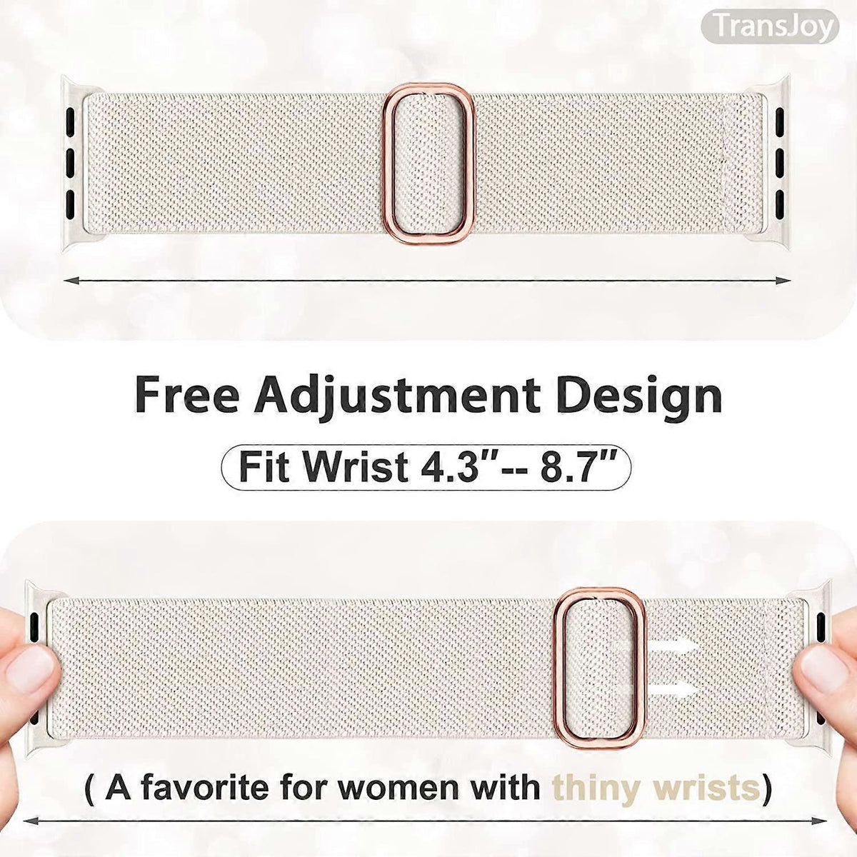 5-pack Nylon Stretch Band Compatible with Apple Watch 42mm 44mm 45mm Women Men, Fabric Elastic Bracelet Solo Loop Band for iWat—max