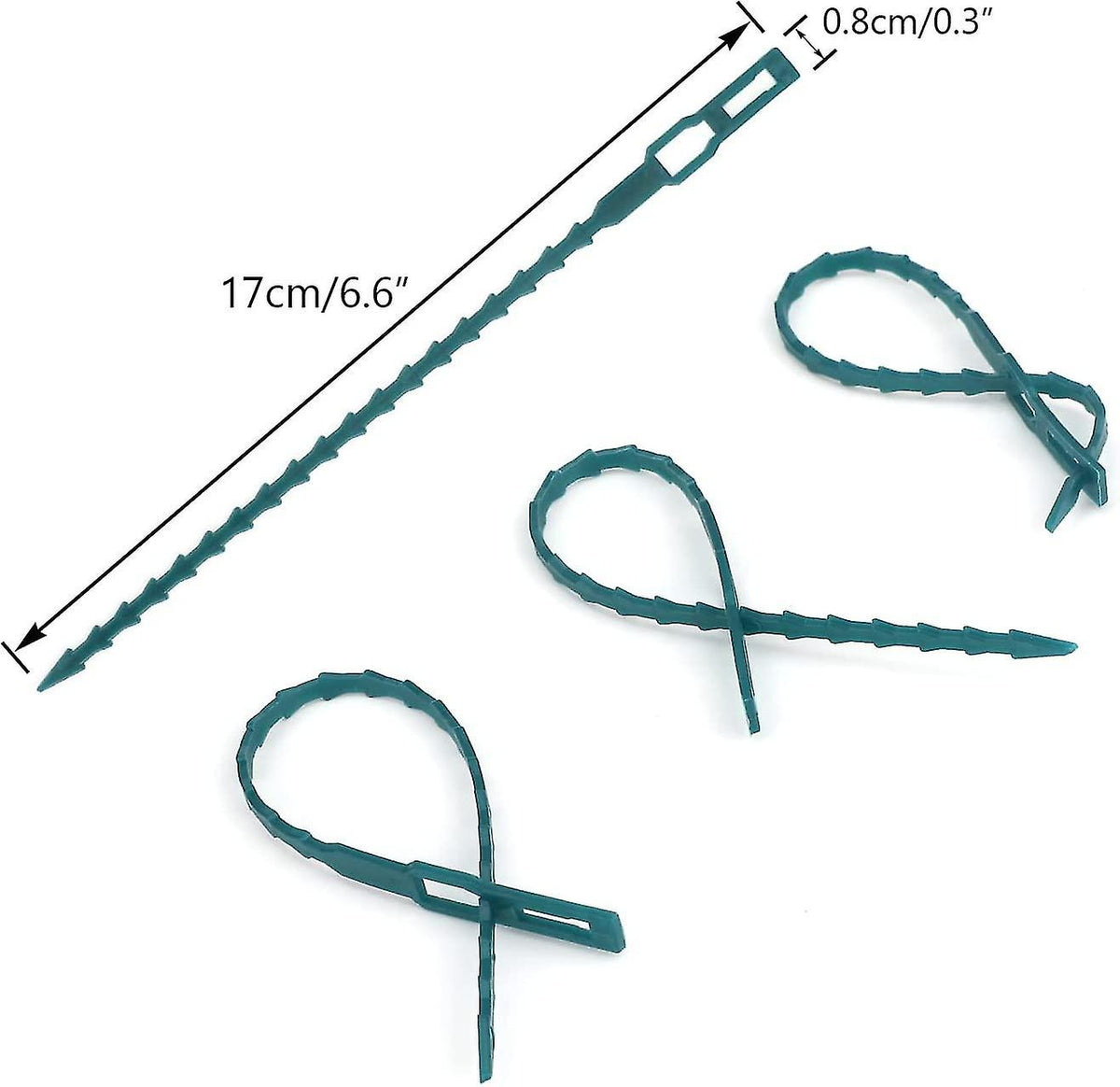 13.5 cm Adjustable Plant Ties, 200 Pcs Flexible Plant Wire Ties Plastic Garden Ties for Plant Support
