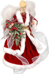Christmas Tree Angel Tops, Decorative Ornaments with White Feather Wings Dimensions (cm):