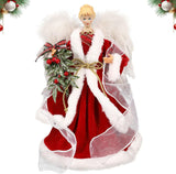 Christmas Tree Angel Tops, Decorative Ornaments with White Feather Wings Dimensions (cm): - Low Angle
