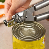 Multifunctional can opener, beer bottle opener, kitchen utensil, simple manual can opener - Front View
