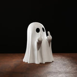 Halloween Creative Resin Middle Finger Ghosts, Ghost Festival Decorations, Spranks, Provocation, Garden Decorations, Crafts Bat ghost 8CM - Side View