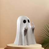Halloween Creative Resin Middle Finger Ghosts, Ghost Festival Decorations, Spranks, Provocation, Garden Decorations, Crafts Bat ghost 8CM - Top-Down View