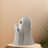 Halloween Creative Resin Middle Finger Ghosts, Ghost Festival Decorations, Spranks, Provocation, Garden Decorations, Crafts Bat ghost 8CM