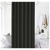 Black Shower Curtain 120x200 cm High Quality Polyester Waterproof Anti-mildew Machine Washable with Hooks Included