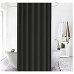 Black Shower Curtain 120x200 cm High Quality Polyester Waterproof Anti-mildew Machine Washable with Hooks Included