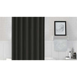 Black Shower Curtain 120x200 cm High Quality Polyester Waterproof Anti-mildew Machine Washable with Hooks Included