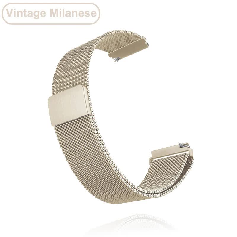 18mm 20mm 22mm Metal Bracelet for Garmin Vivoactive 3 4 4s Band Watch Venu 2 2s SQ Forerunner 645 Bracelet Silicone Loop Nylon Wrist Metal Vintage Metal Vintage 18MM