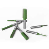 6mm Straight Router Bit Set, 7 Pieces Woodworking Carbide Straight Groove Router Bits for Wood, Compatible with Bosch, Makita - 45-Degree Angle